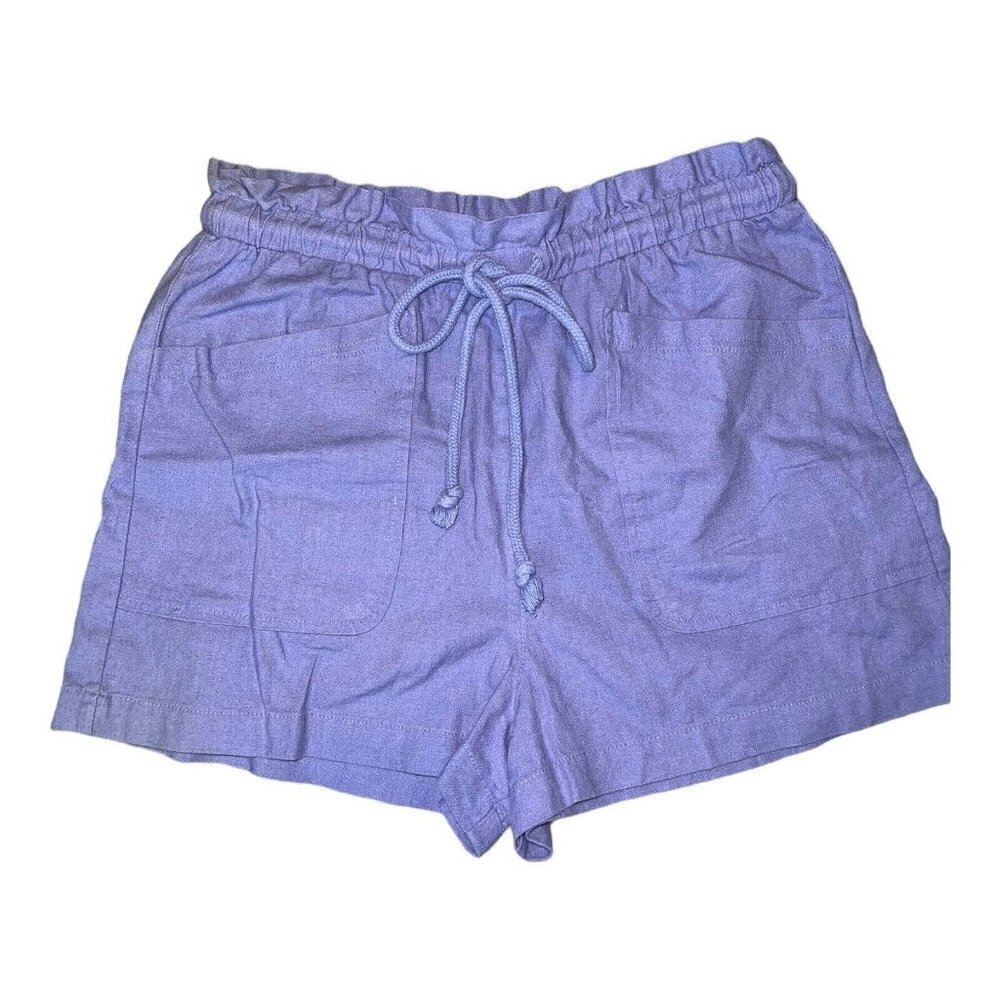 UNIVERSAL THREAD Womens Lavender Linen Blend High Waist Drawstring Shorts